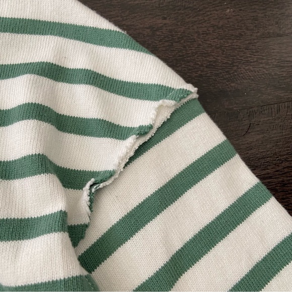 Madewell Luxe Long-Sleeve Tee in Falon Stripe Oversize Sweater - Size XS - Picture 9 of 13